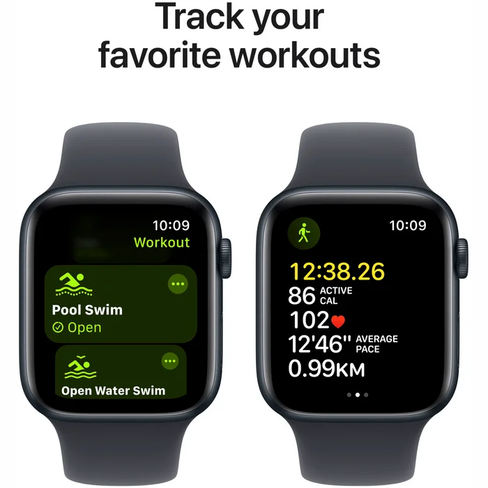 Viedpulksteņi Apple Watch SE 2024 GPS 40mm Midnight Aluminium Case with Midnight Sport Band - S/M